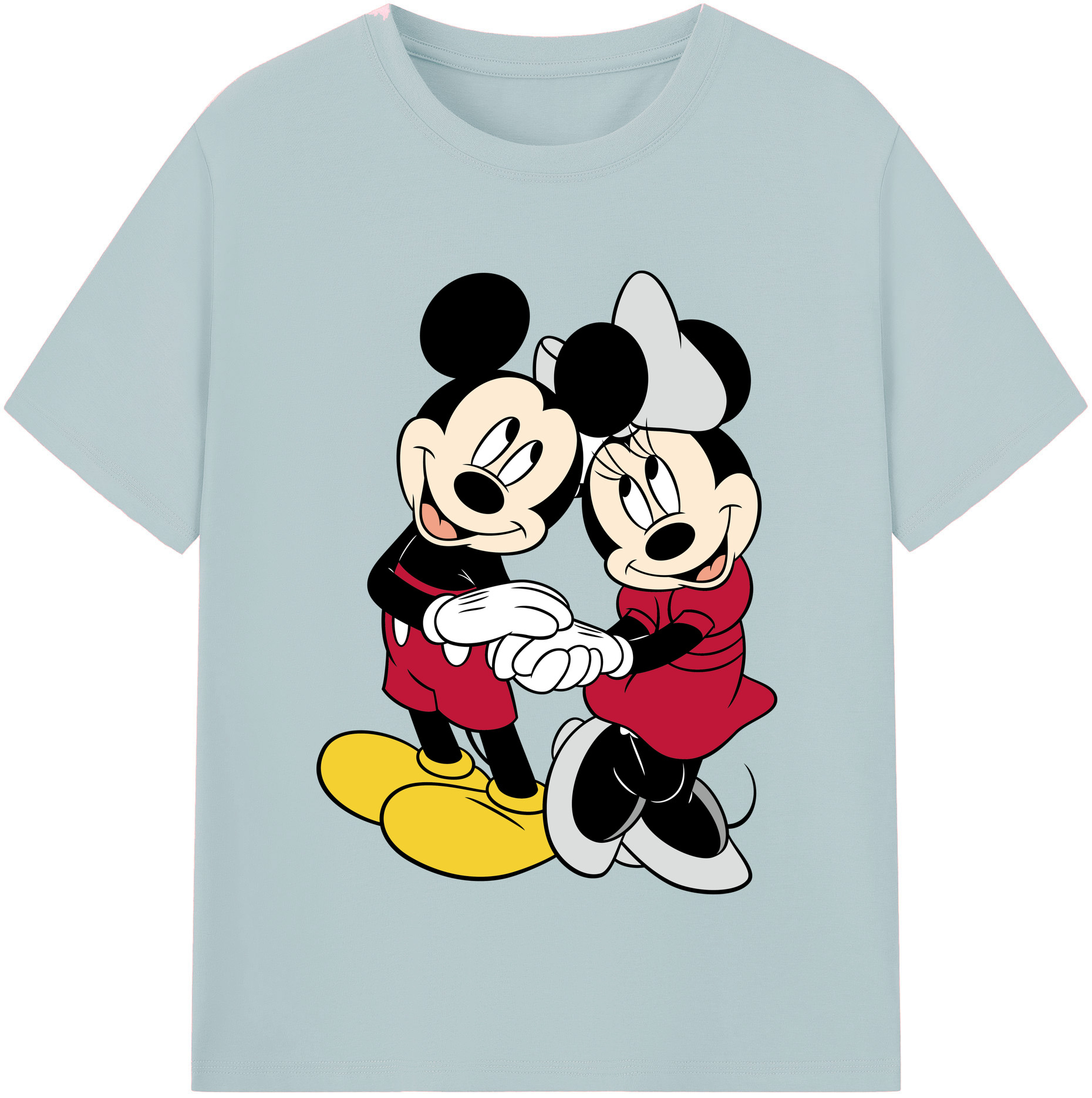 （画像用） ミッキーマウス Mickey Mouse 綿100％半袖Tシャツ（フロントプリント）
